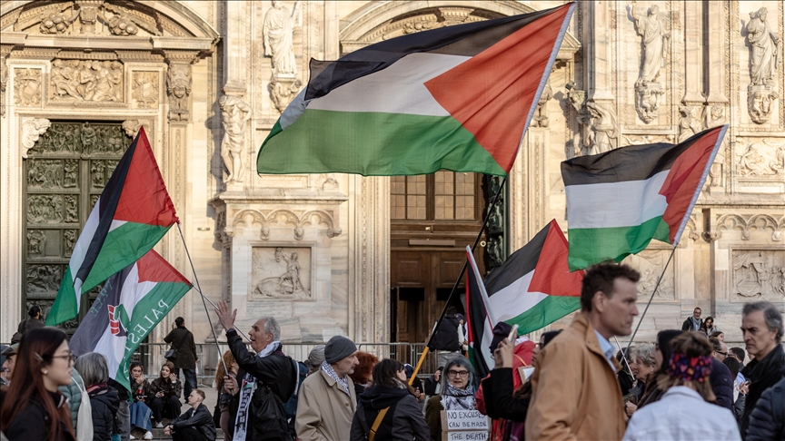 Protest in Milan against Israel’s death penalty law for Palestinians