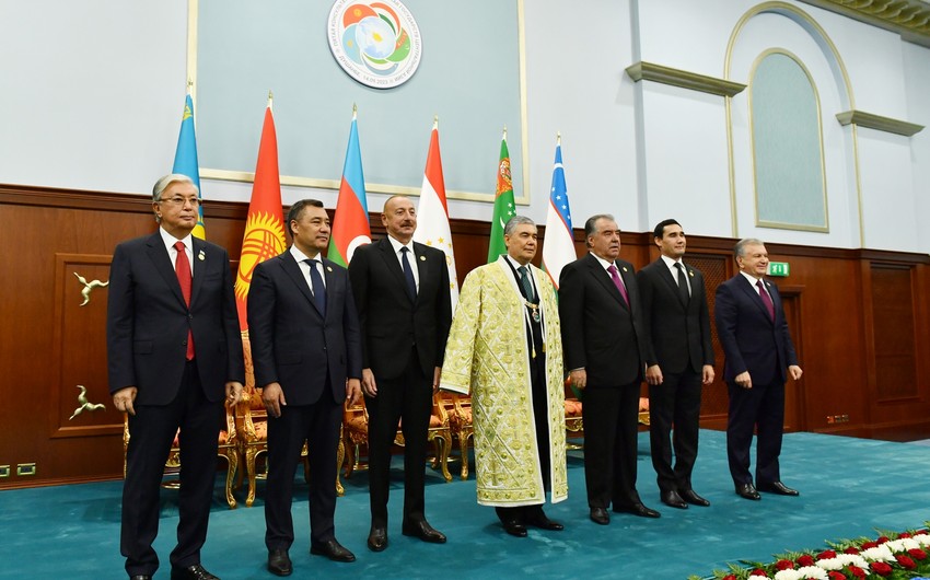 President Ilham Aliyev attends awarding ceremony of Gurbanguly Berdimuhamedov in Dushanbe