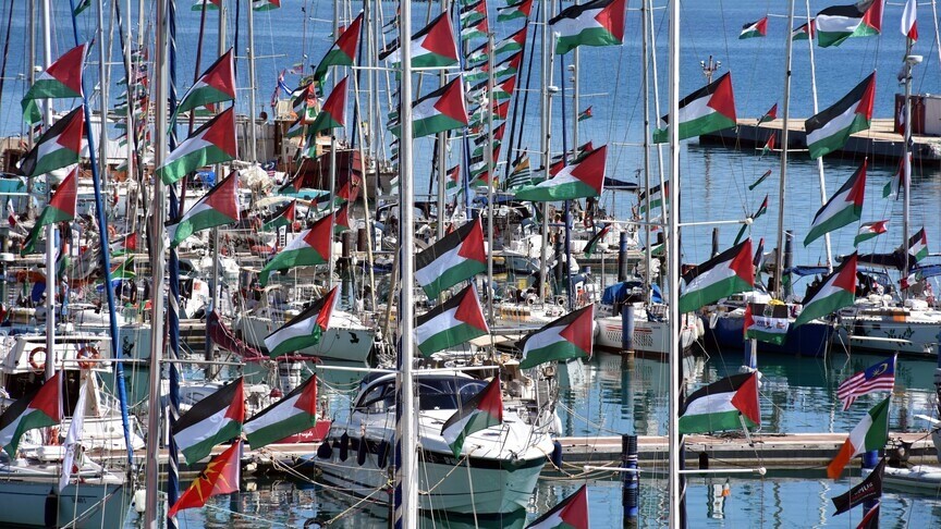 Gaza-bound flotilla says Israeli forces disabled vessels, left civilians stranded at sea amid storm