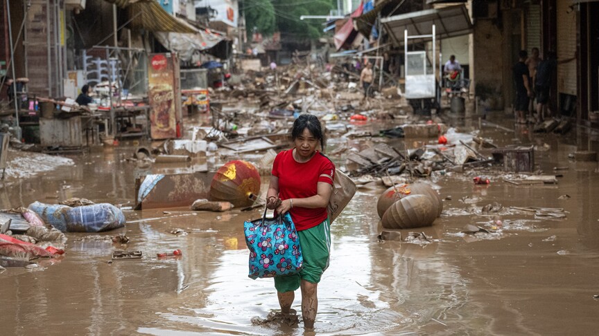 Heavy rains in China leave 5 dead, 11 missing