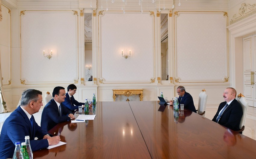 President of Azerbaijan Ilham Aliyev receives Minister of Investment, Industry and Trade of Uzbekistan