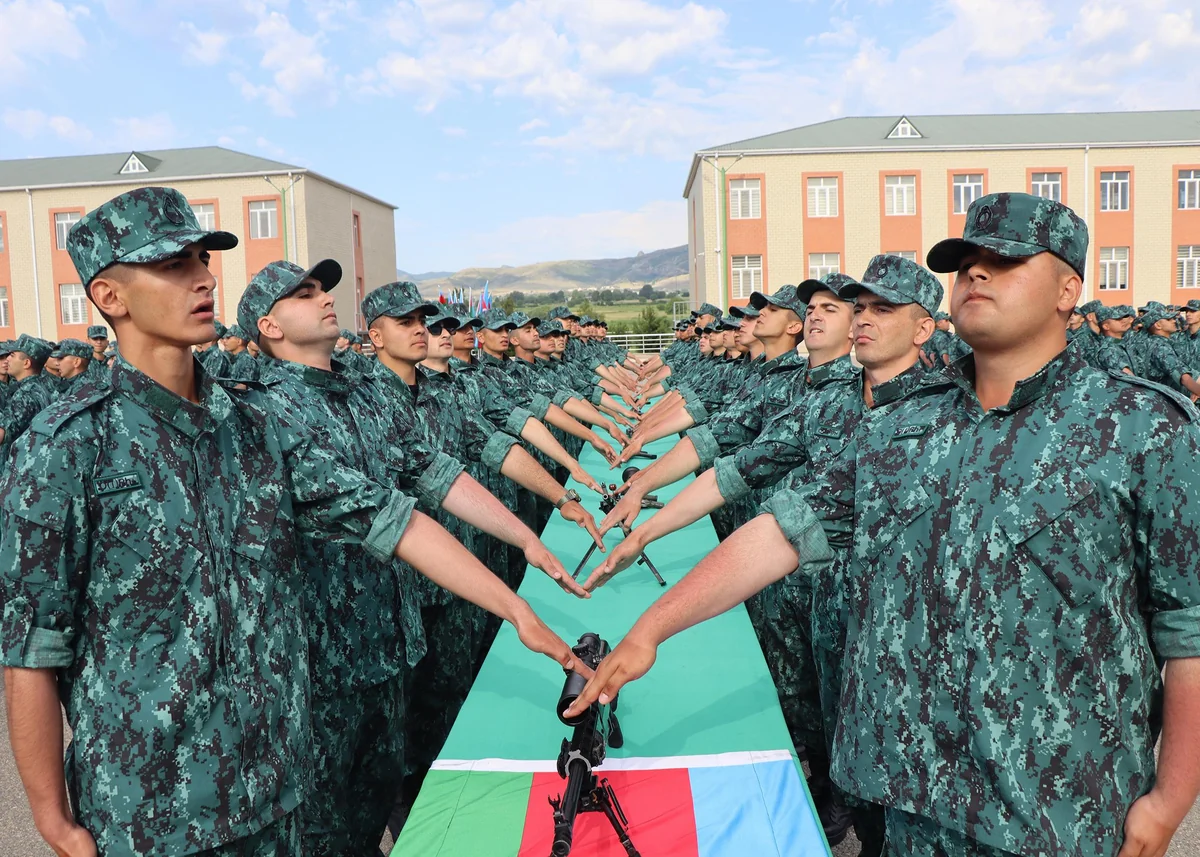 Gənc əsgərlərin andiçmə mərasimi keçirilib