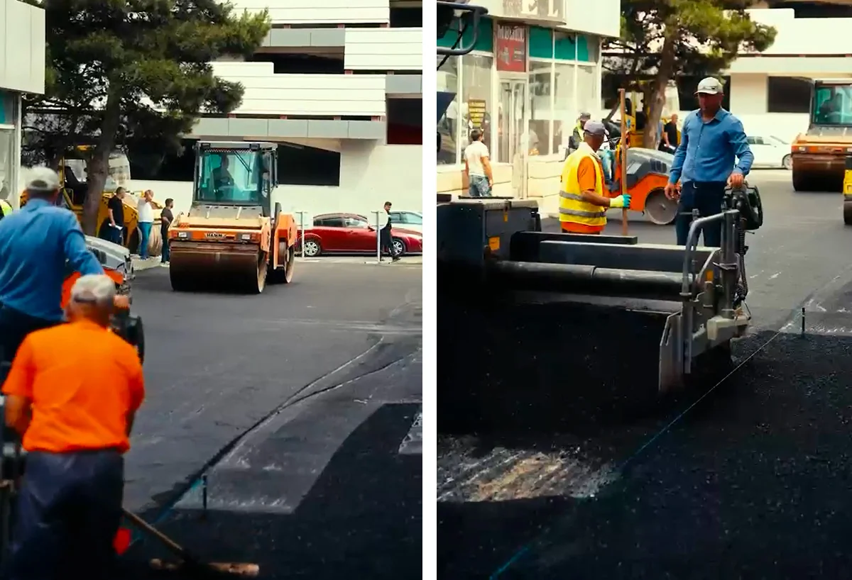 Bakıda daha bir yol sahəsi təmir olunub