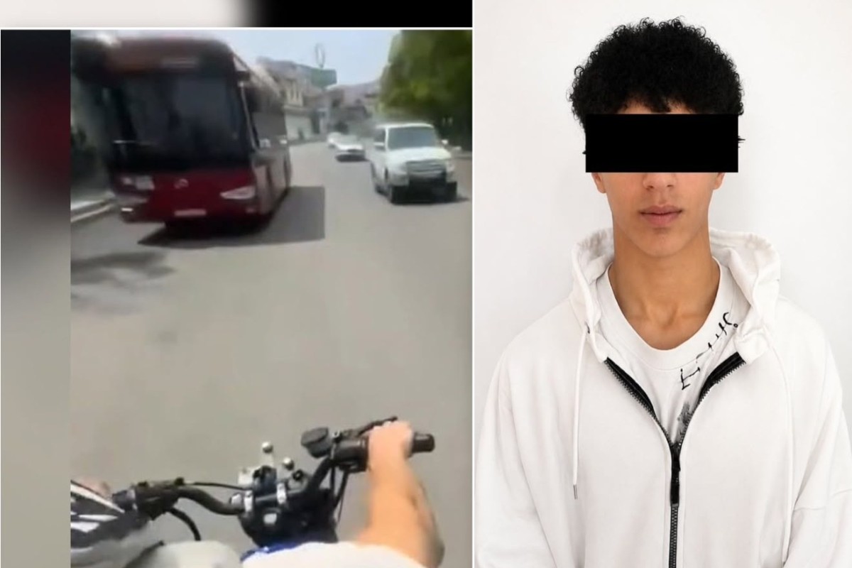 Təhlükəli motosiklet sürücüsü saxlanıldı