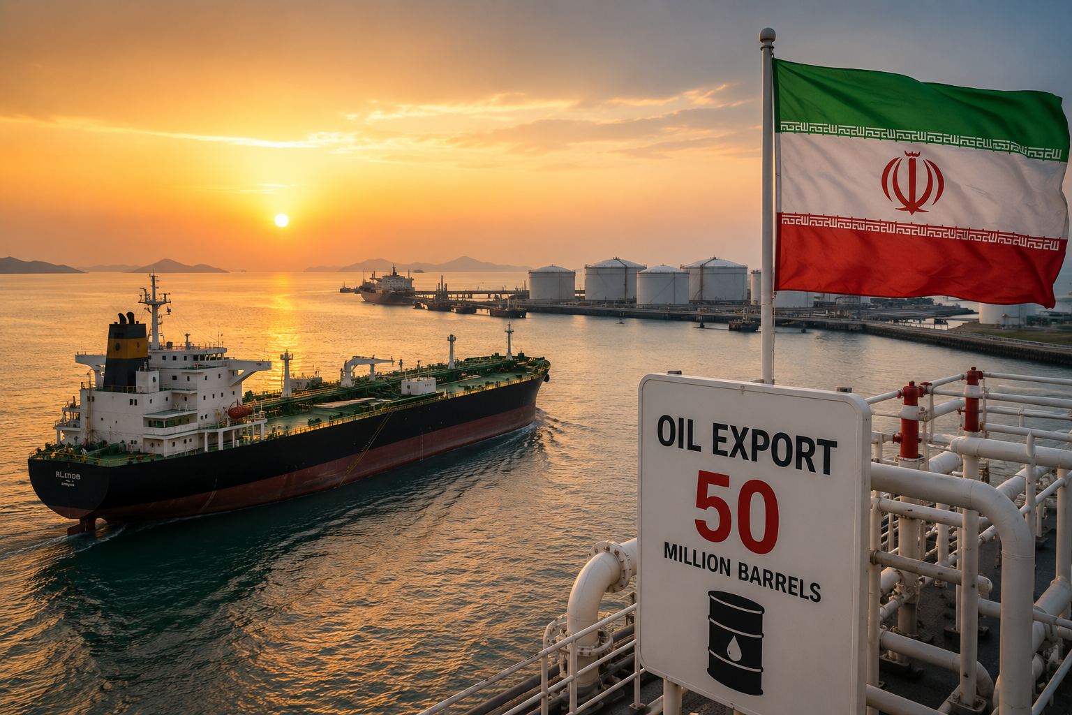 Iran Exports 50 Million Barrels of Oil After Blockade Removal, <span class="text-danger">Tracking Firm Says</span>