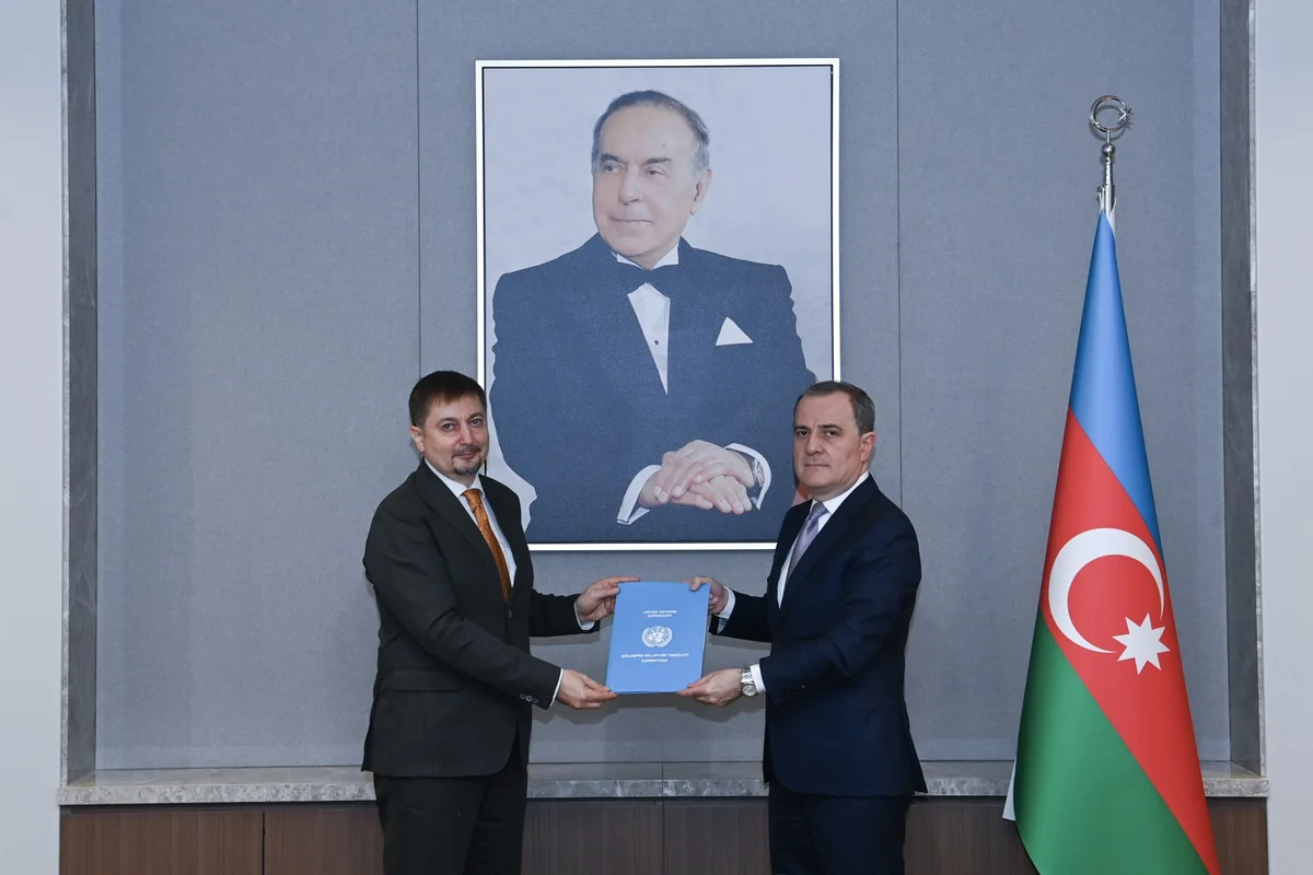 Ceyhun Bayramov Dmitri Şlapaçenkonu qəbul etdi - FOTO