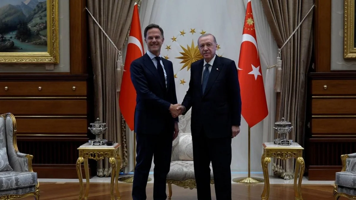 Turkish President Erdoğan Meets NATO Chief Mark Rutte in Ankara