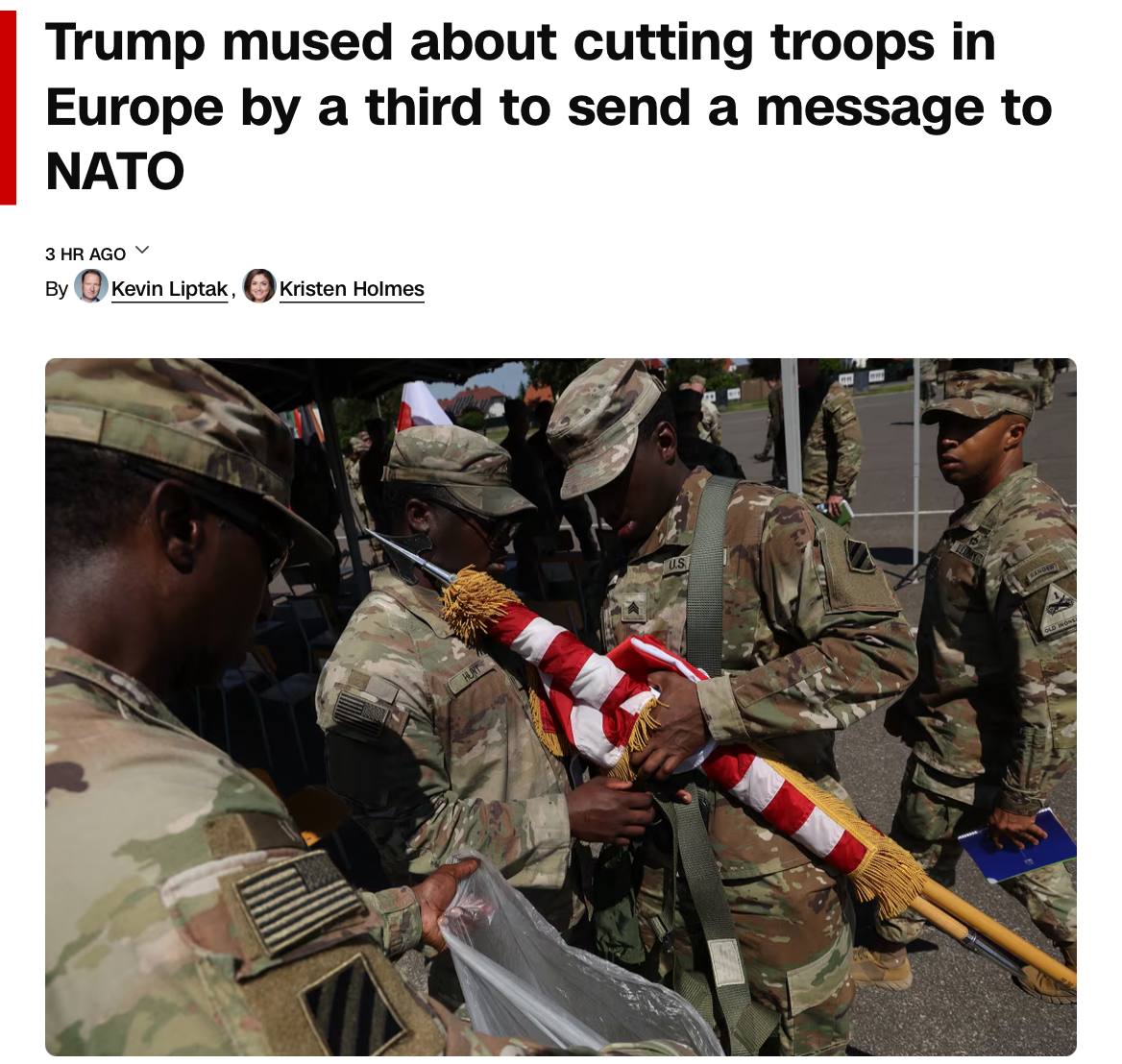 CNN: Трамп хотел сократить войска США в Европе на треть