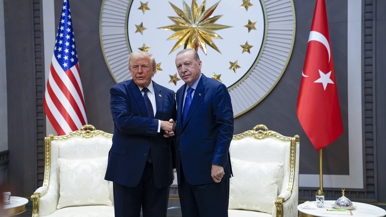 Ərdoğan və Trampın görüşündən səmimi FOTO