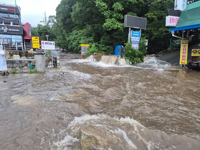 South Korea Hit by Heavy Monsoon Rains, <span class="text-danger">750 Evacuated and One Missing</span>