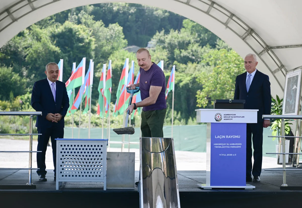 President Ilham Aliyev lays foundation stone for Hakarichay Reservoir in Lachin - <span class="text-danger">PHOTOS</span>