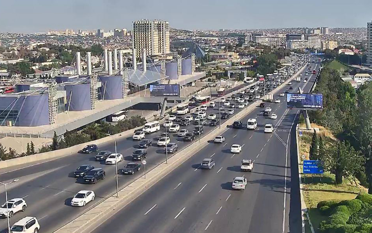 Bakının bu yollarında tıxac var - <span class="text-danger">Fotolar</span>