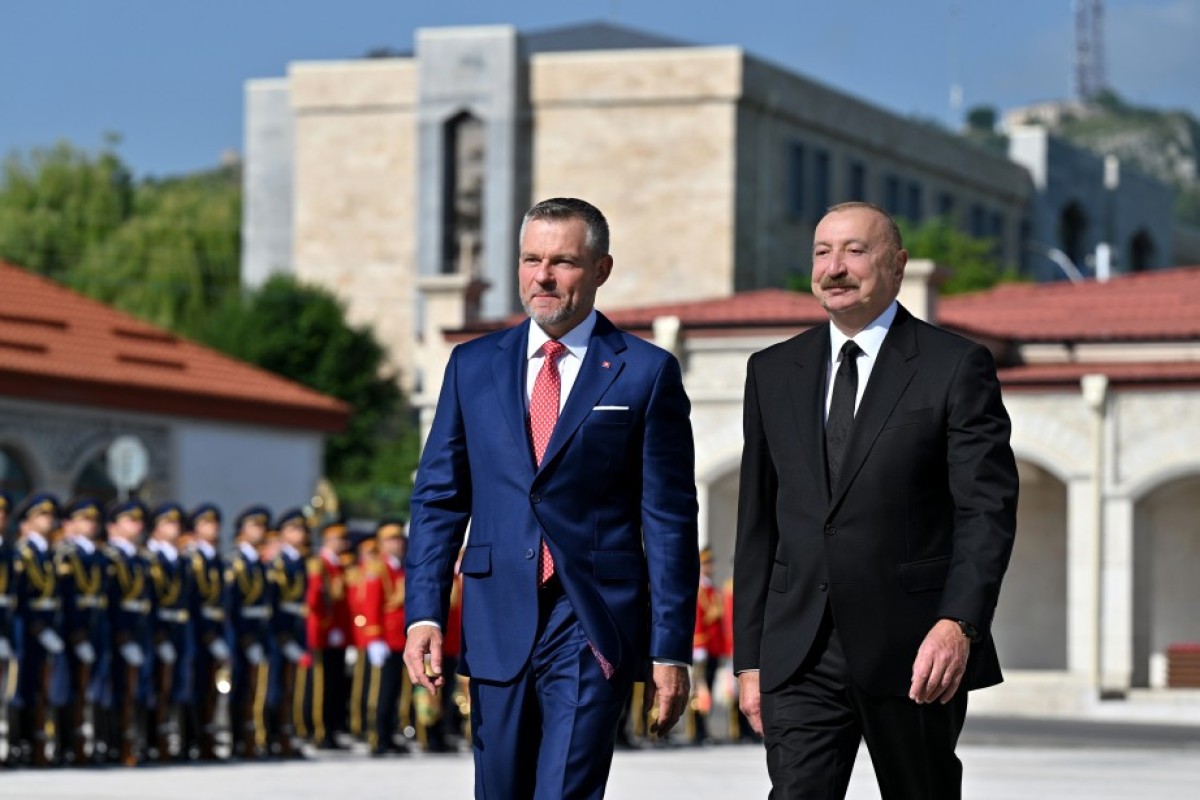 Slovakiya Prezidentinin Şuşada rəsmi qarşılanma mərasimi olub - FOTOLAR