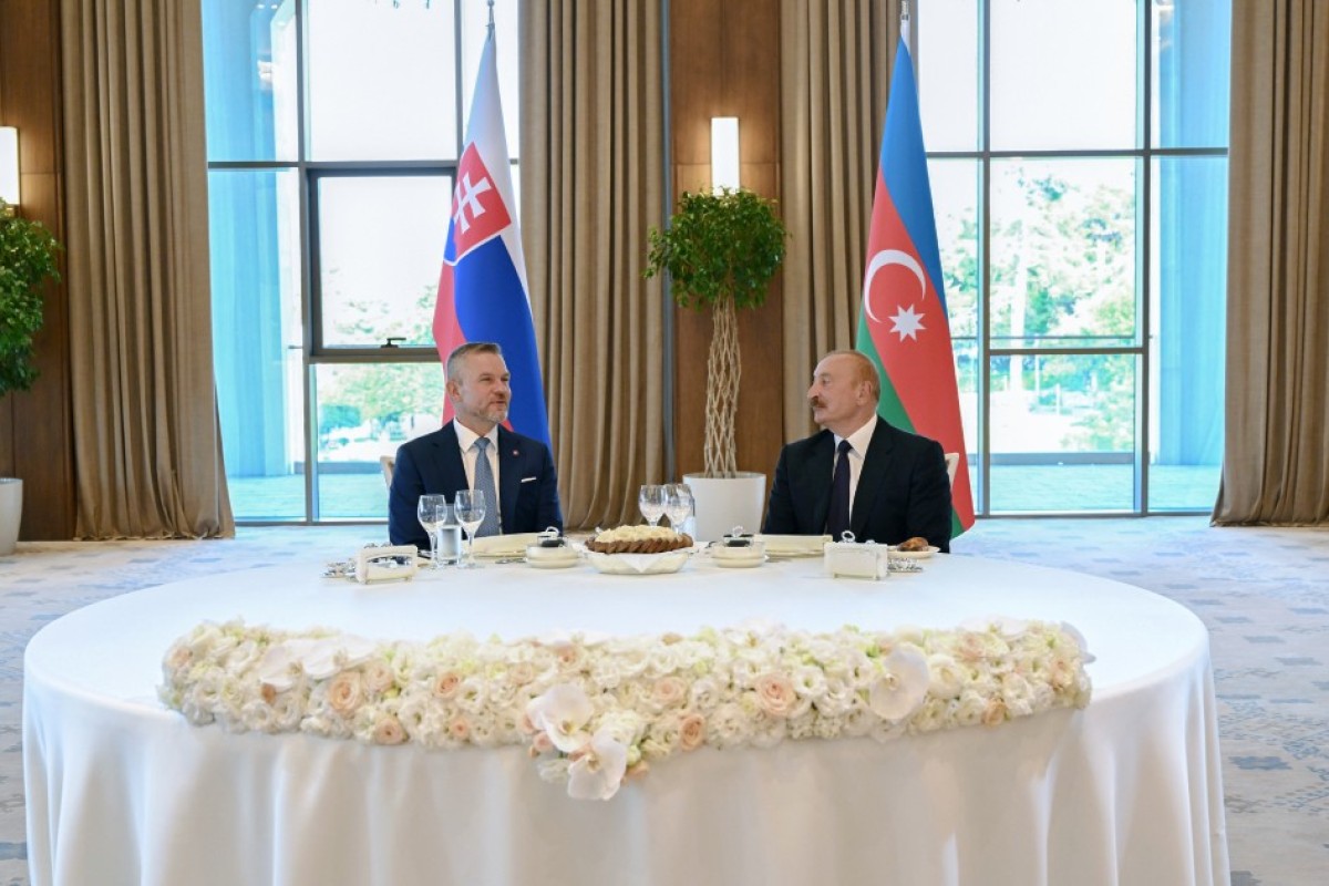 İlham Əliyevin adından Xankəndidə Slovakiya Prezidentinin şərəfinə rəsmi nahar verilib - FOTO