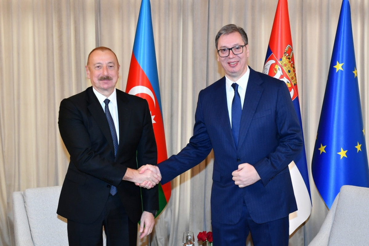 President of Azerbaijan Ilham Aliyev held one-on-one meeting with President of Serbia Aleksandar Vučić