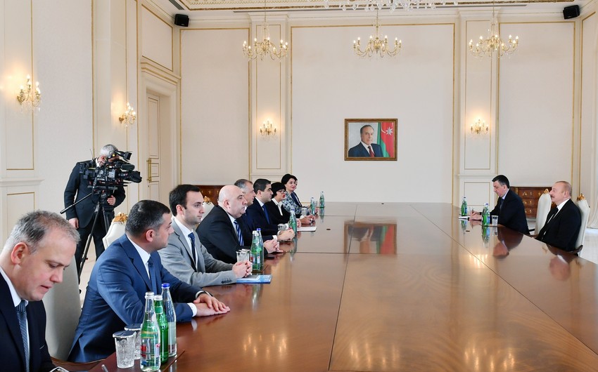 President Ilham Aliyev receives delegation led by the Speaker of the Georgian Parliament - UPDATED