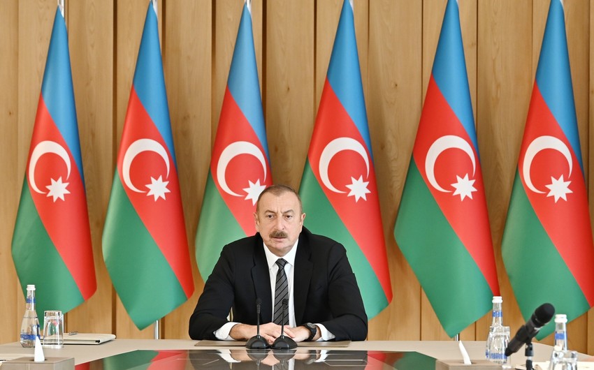 Президент Азербайджана направил обращение к участникам международной конференции в Баку