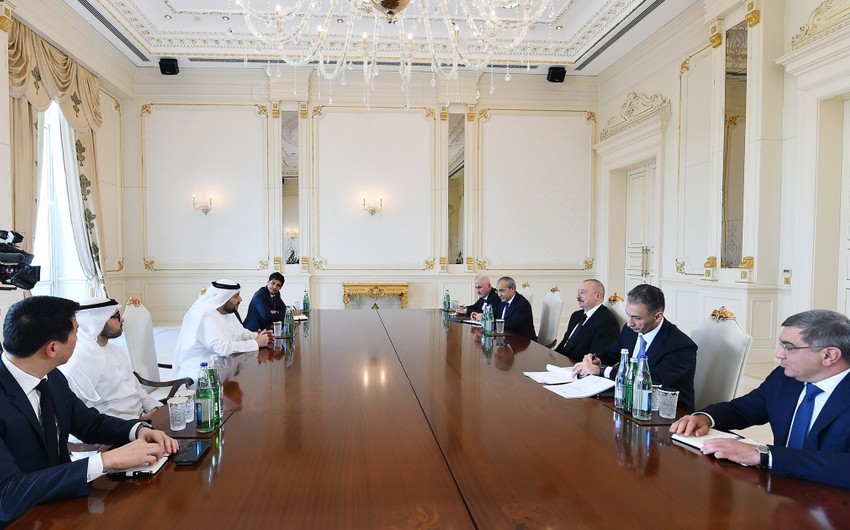 President Ilham Aliyev receives UAE Minister of Investment