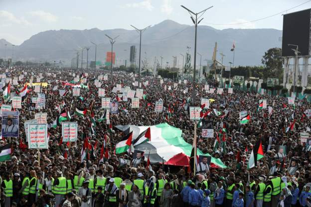 مظاهرات في اليمن والضفة الغربية والأردن تأييداً للقطاع وتنديداً باغتيال العاروري