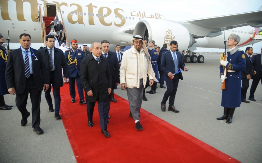 President of United Arab Emirates arrives in Azerbaijan for official visit