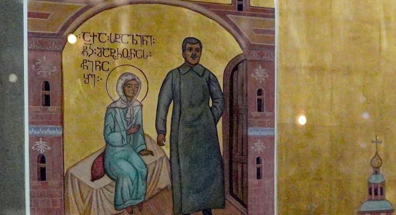 An icon with Stalin was discovered in an Orthodox cathedral in Georgia