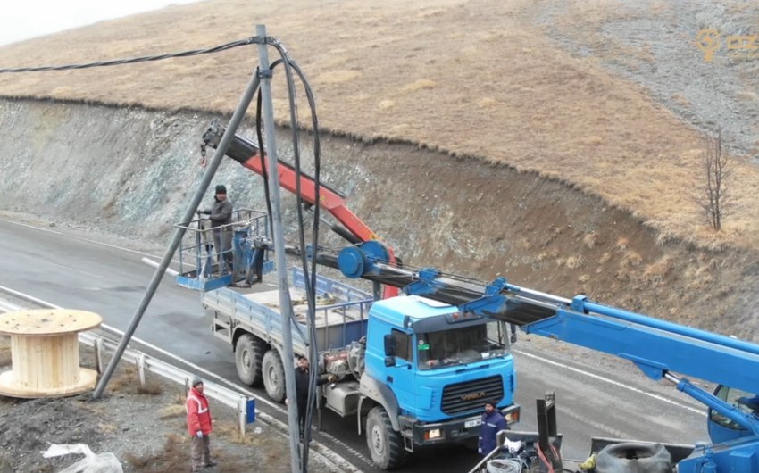 Kəlbəcər və Laçında elektrik enerjisi infrastrukturu yenidən qurulur – FOTO/VİDEO