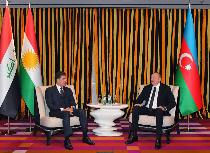 Prezident İraq Kürdüstan Regionunun Başçısı ilə görüşdü