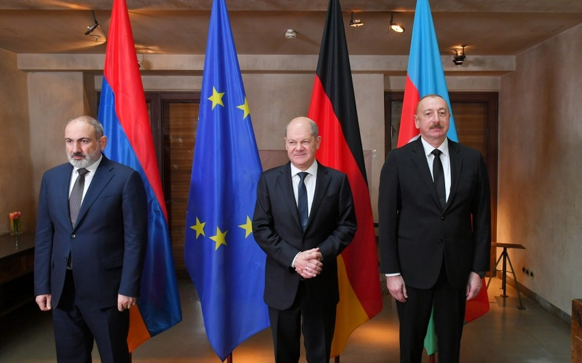Azerbaijani President holds joint meeting with Chancellor of Germany and Prime Minister of Armenia in Munich