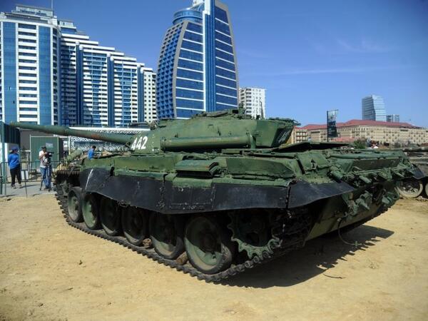 So-called "symbol of Armenian victory" tank that shot in Shusha by Albert Agarunov, delivered to Baku, placed in Military Trophy Park