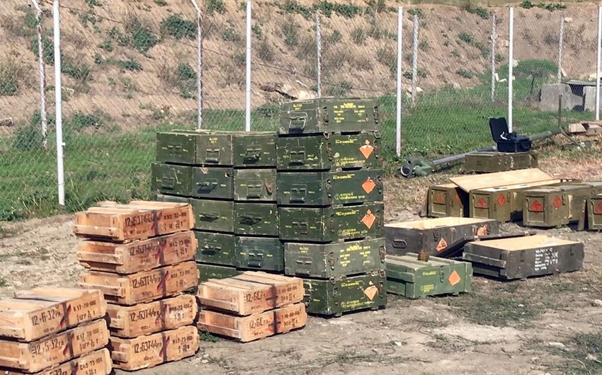 Weapons, ammunition seized in Karabakh's Yukhari Veysalli village
