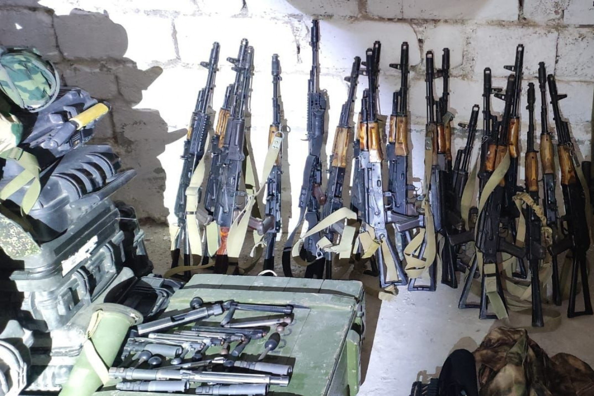Azerbaijani police found weapons and ammunition in basement of kindergarten in Khankandi