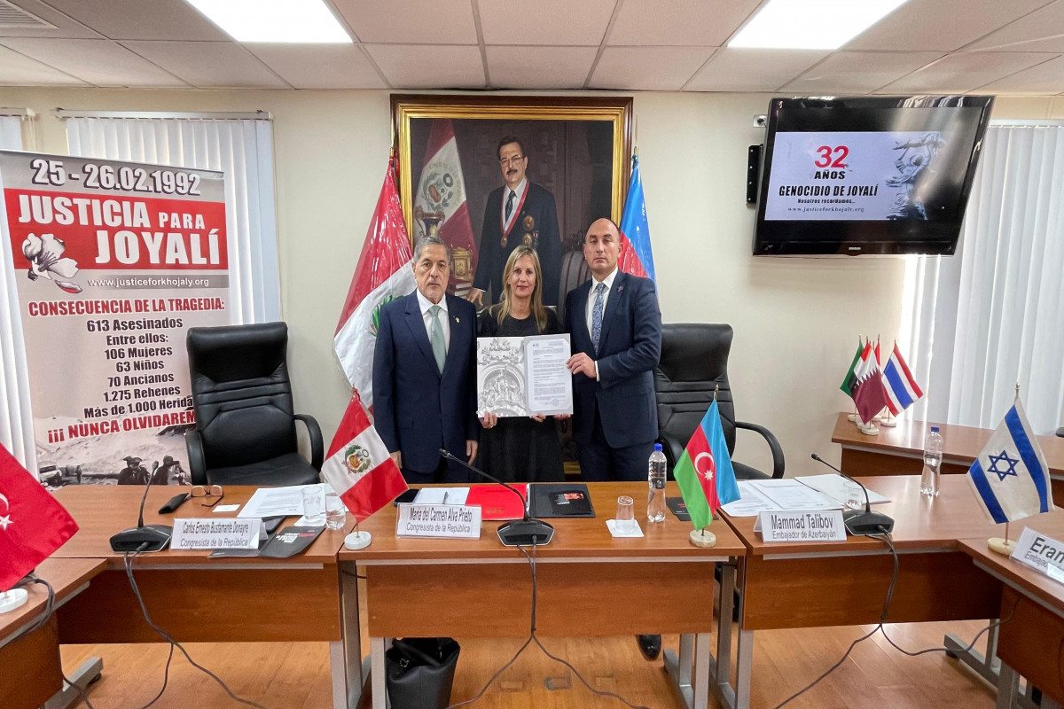 Peru Konqresi Xocalı soyqırımı ilə bağlı bəyanat qəbul etdi