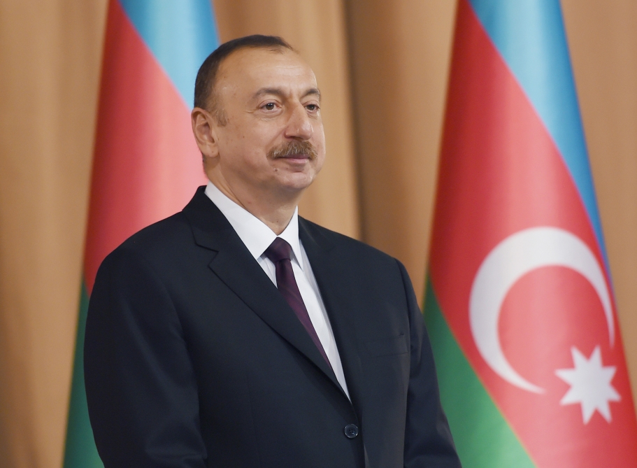 Президент Ильхам Алиев выступает на заседании Консультативного совета Южного газового коридора в Баку