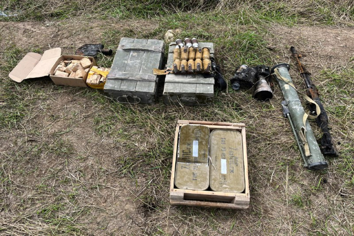 Azerbaijan Army Units seized various military equipment, weapons and ammunition in the Aghdam region