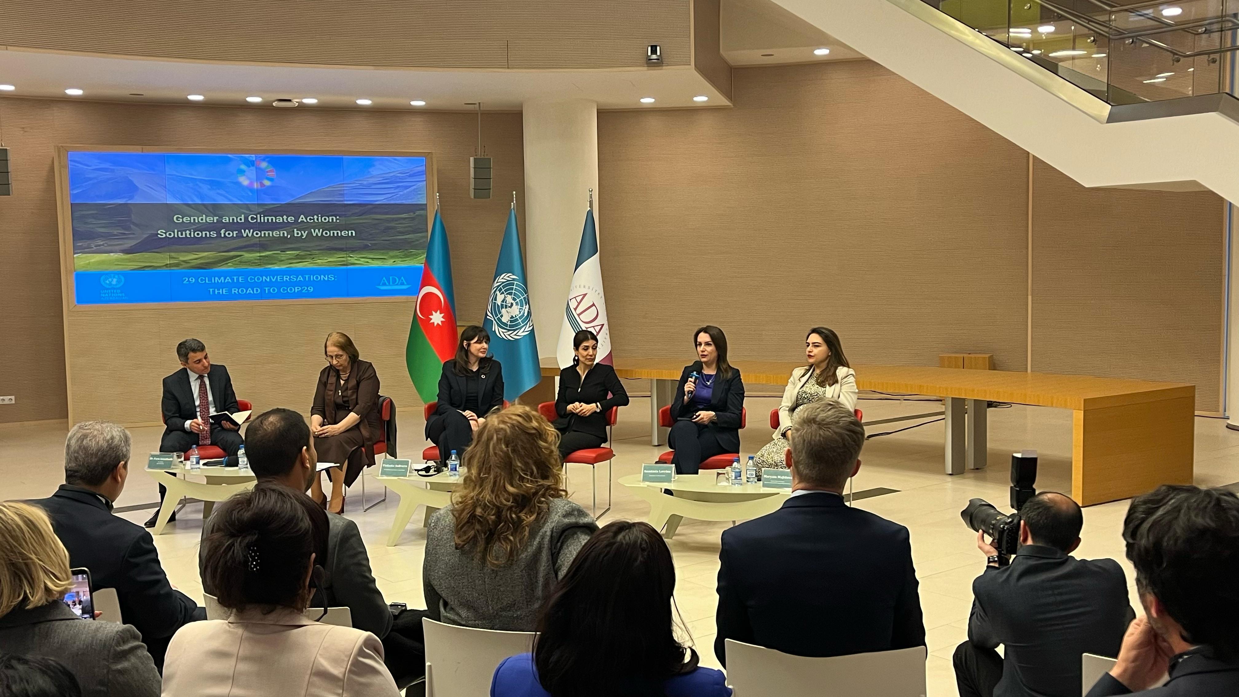 IDD hosts "Gender and Climate Action: Solutions for Women by Women" discussions at ADA University - PHOTOS