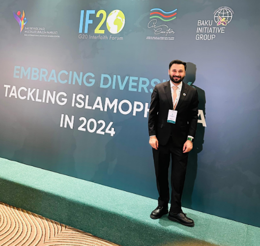 Pakistani Youth Leader Qaiser Nawab participating at International Conference on "Embracing Diversity: Tackling Islamophobia in 2024" in Baku, Azerbaijan