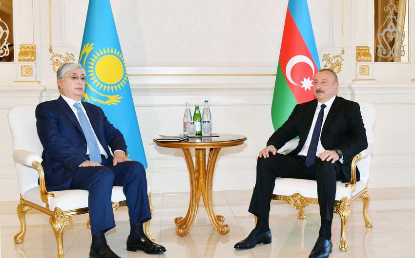 President Ilham Aliyev`s meeting with President of Kazakhstan Tokayev in limited format kicked off