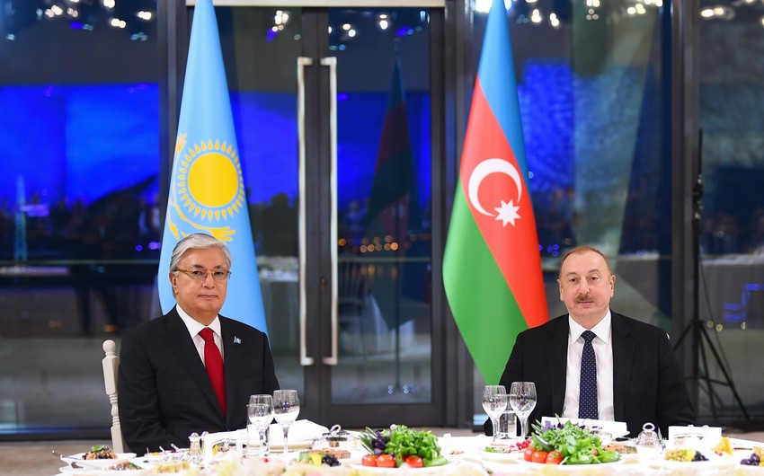 Official reception held in Gulustan Palace in honor of president of Kazakhstan
