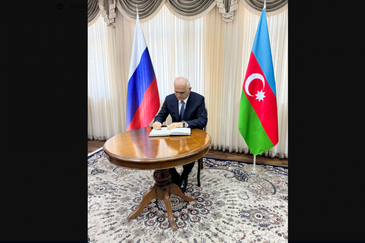 Deputy PM Shahin Mustafayev visited Russian embassy in Baku, expressed his condolences over terrorist attack