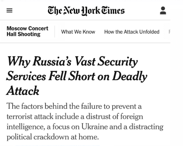 Rusiya kəşfiyyatı niyə Crocus terror aktı ilə bağlı məlumat ala bilməyib?