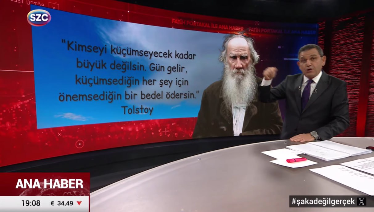 Türkiyəli jurnalist Tolstoyun fikirlərini xatırladı