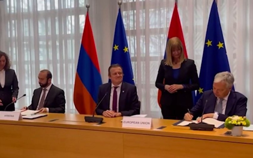 Brüsseldə Aİ və Ermənistan arasında əməkdaşlıq sazişi imzalandı