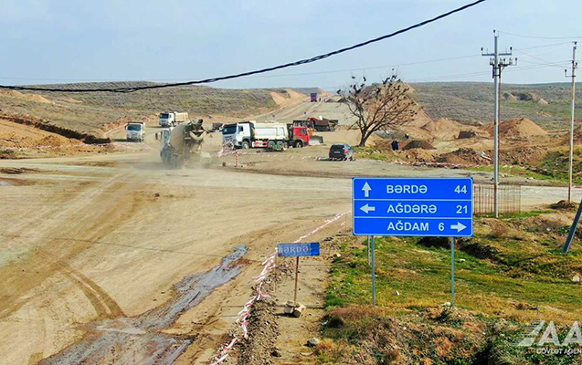 Əsgəran yolunun inşasına başlanıldı