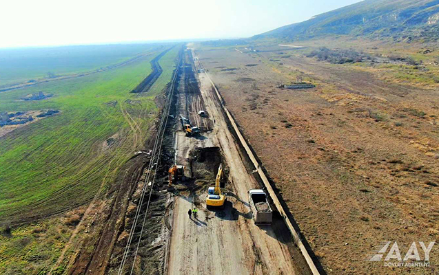 Ağdərə-Ağdam yolunun inşasına başlanıldı