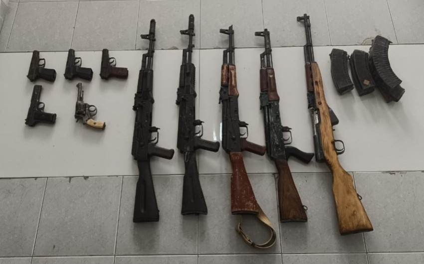 Pistol, assault rifles, and grenades found in Khankandi