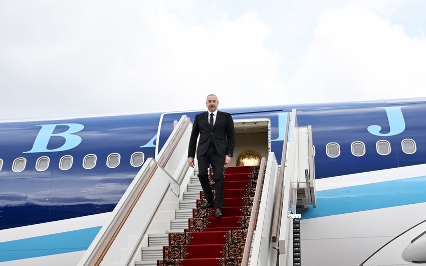 President of Azerbaijan Ilham Aliyev arrives in Russia for working visit