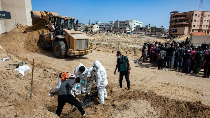 283 bodies allegedly found in mass grave in Gaza's Nasser hospital