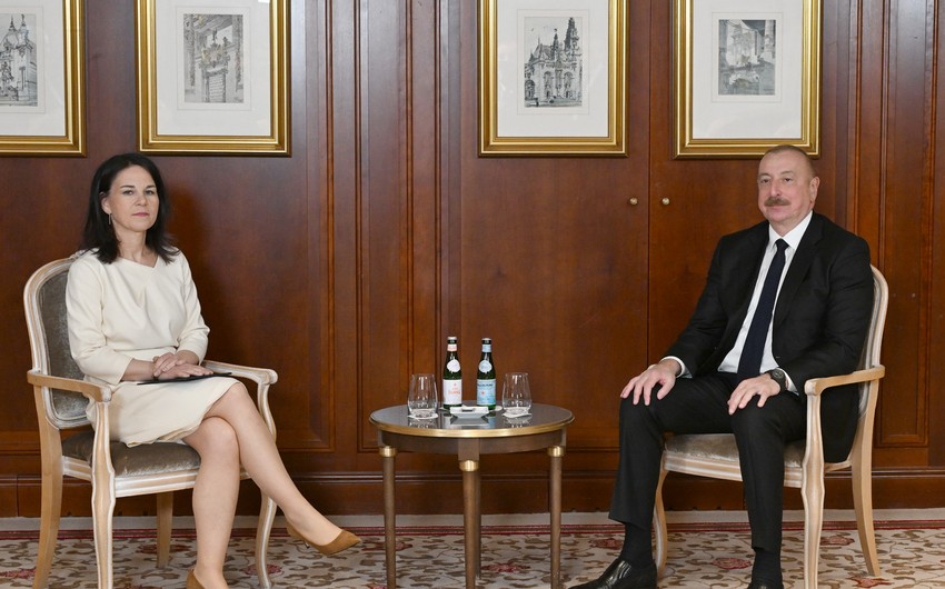 President Ilham Aliyev holds meeting with Foreign Minister of Germany in Berlin