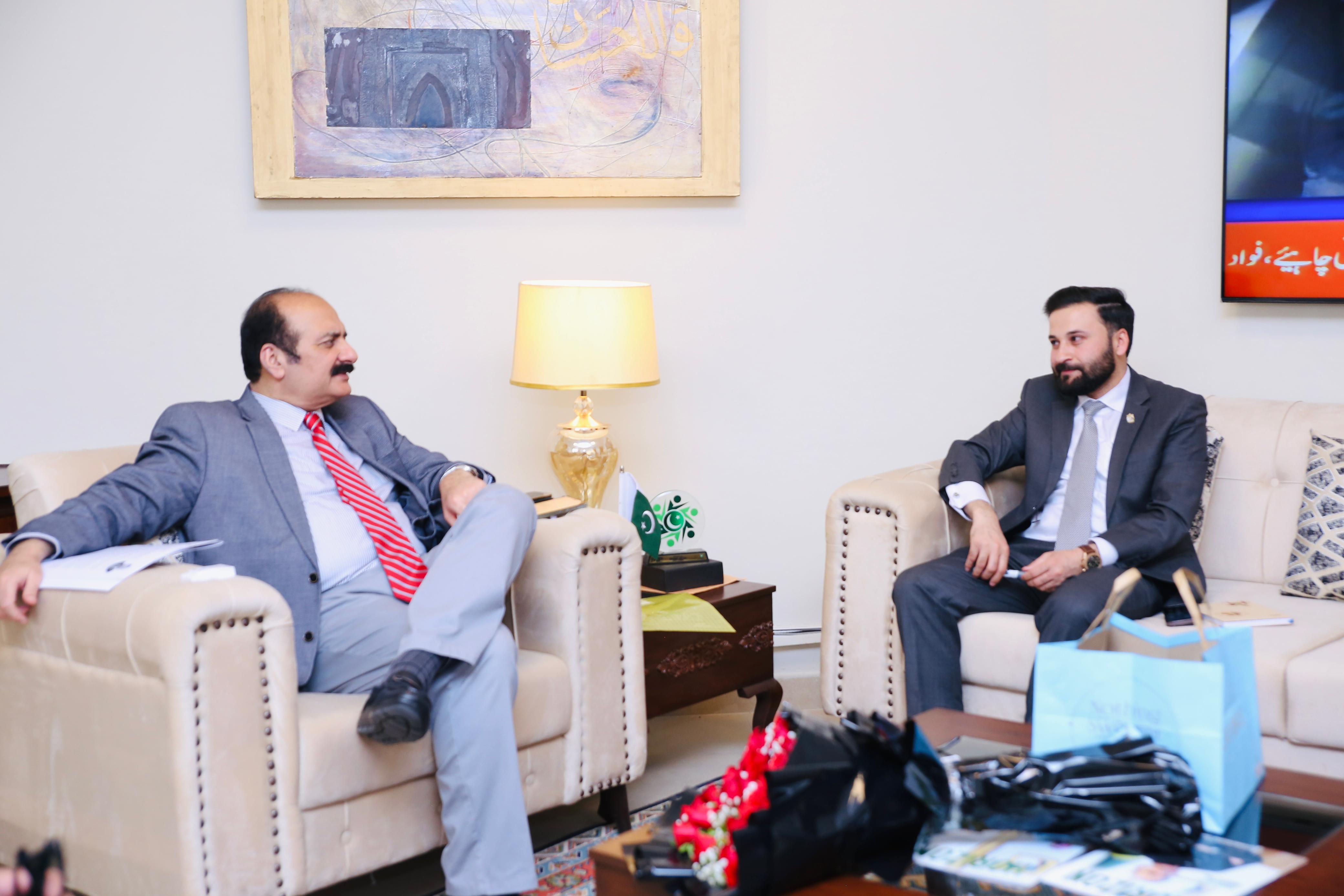 Engr Qaiser Nawab calls on Chairman Prime Minister’s Youth Programme to Discuss Youth Development in Pakistan