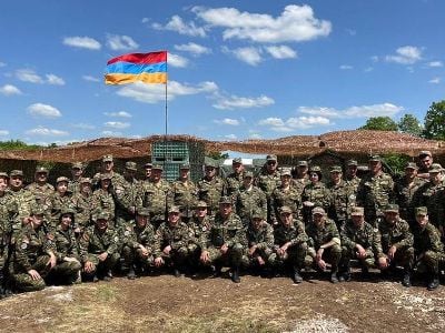 Armenia army medical unit participating in military exercise in Hungary